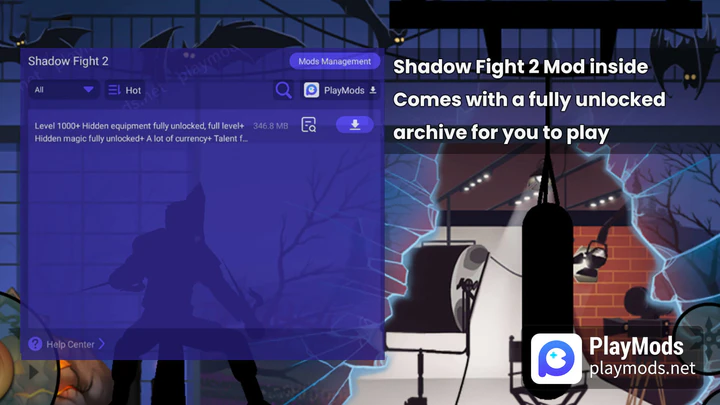 Скачать взломанный Shadow Fight 2 на золото и кристаллы