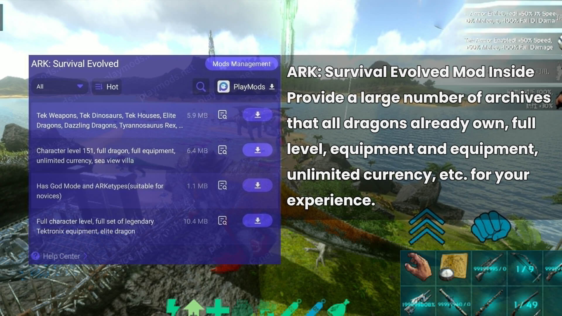 ARK: Survival Evolved Exclusive Mod Inside Live | playmods.net