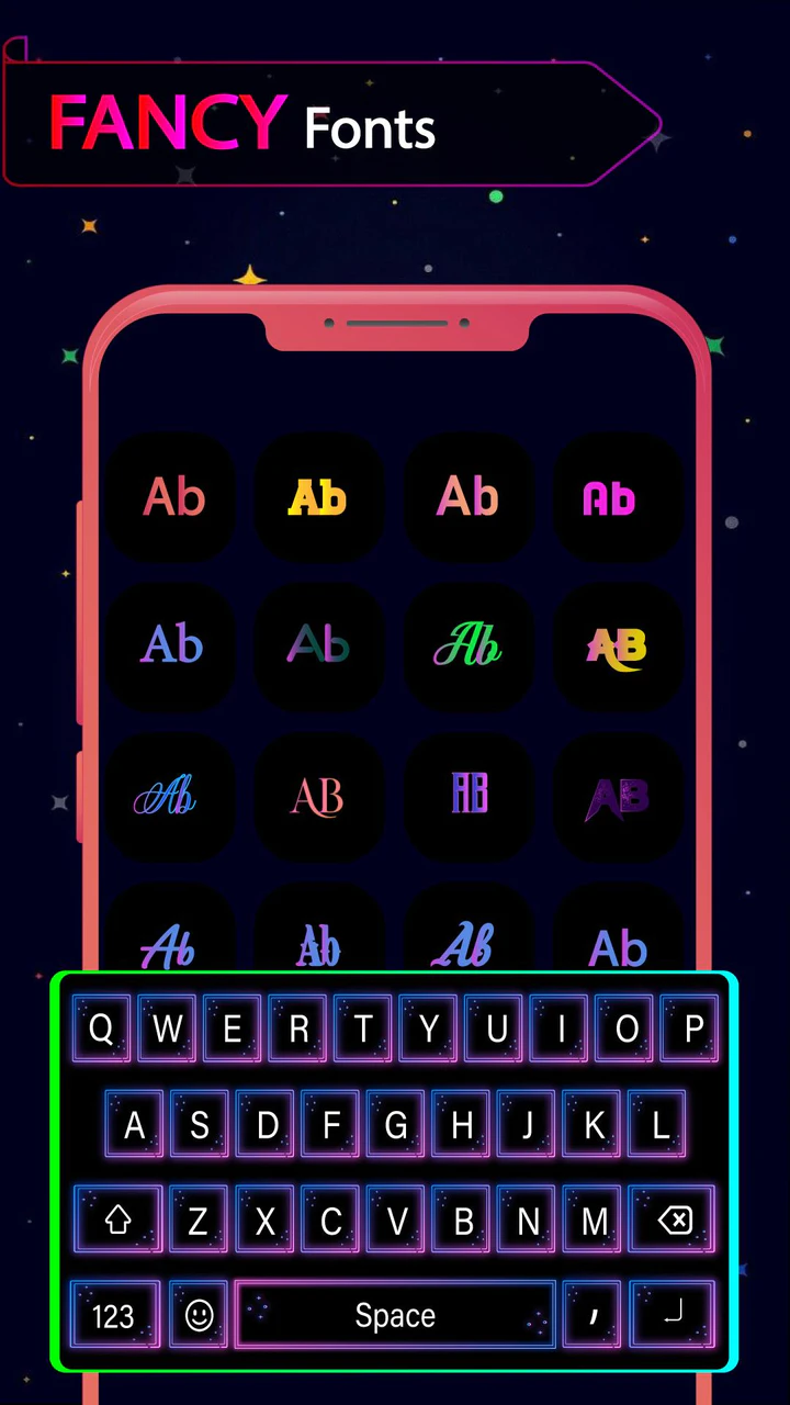 Скачать Neon Keyboard LED Keyboard RGB APK v1.0 для Android