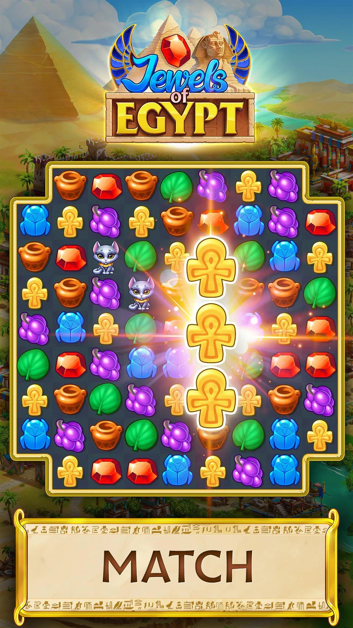 Скачать Jewels of Egypt: игры 3 в ряд MOD APK v1.43.4300 для Android