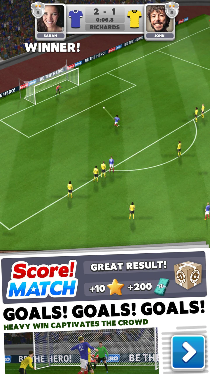 Скачать Score! Match - онлайн футбол MOD APK v2.41 для Android