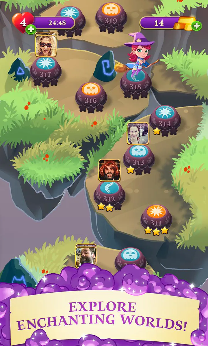 Скачать Bubble Witch 3 Saga MOD APK v7.39.18 для Android