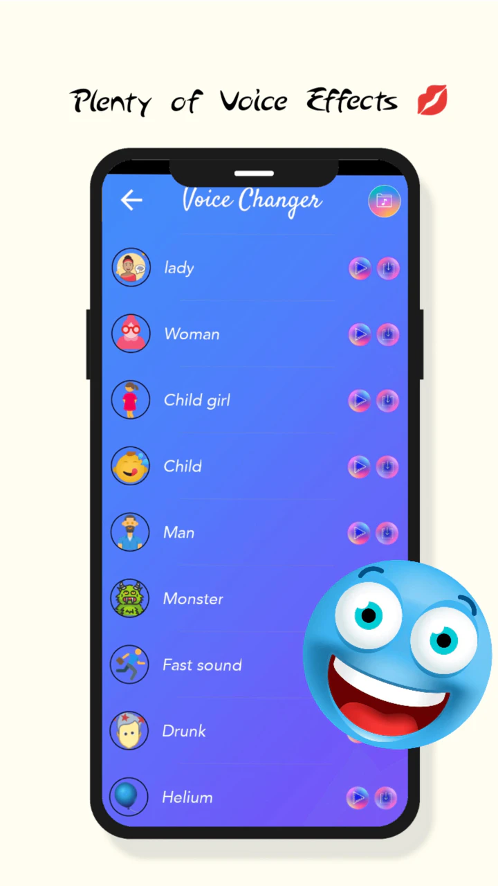 Скачать Voice Changer with effects MOD APK v1.0.5 для Android