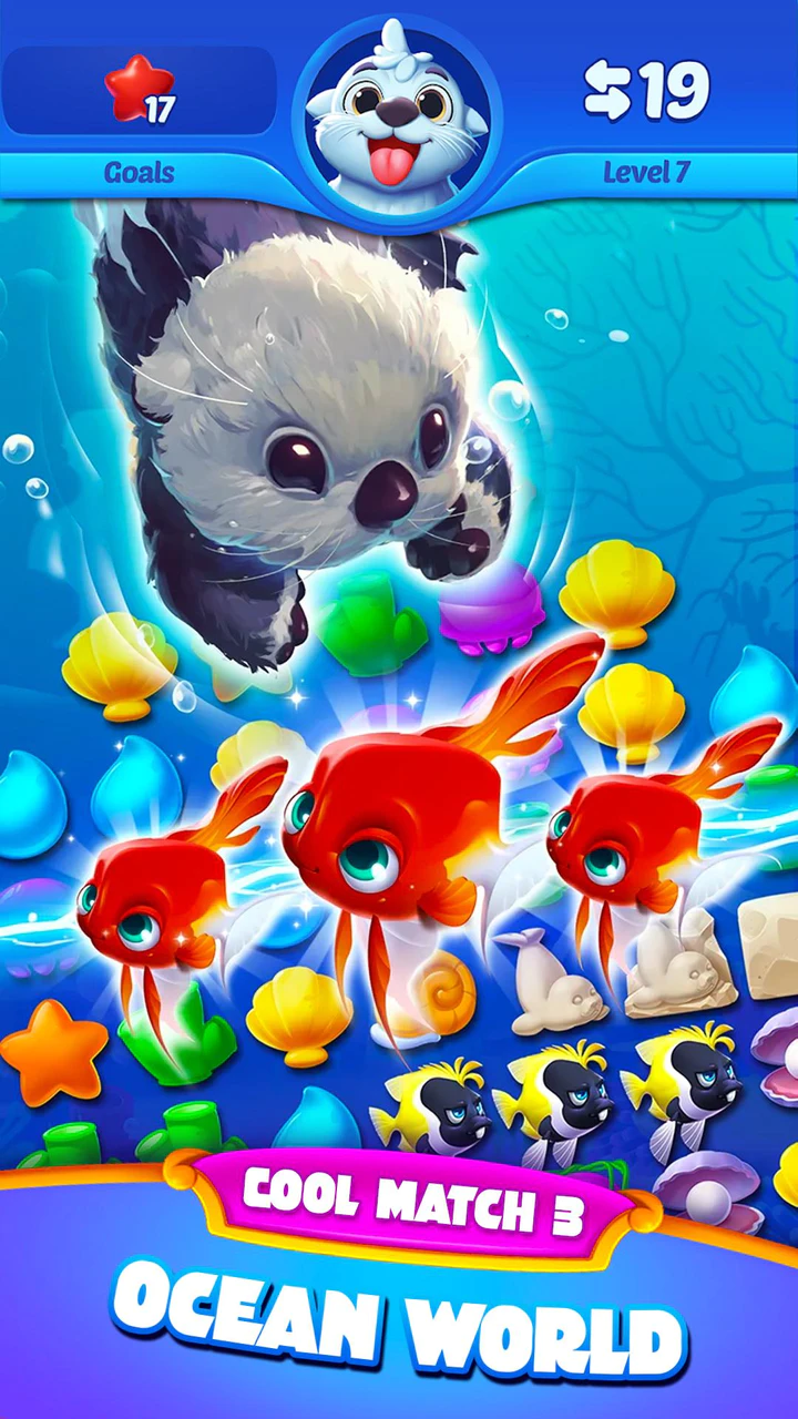 Скачать Ocean World - Cool Match 3 APK v1.0 для Android