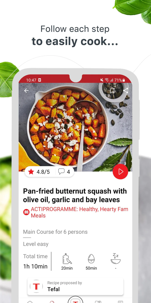 Скачать Tefal APK v рецепты и многое другое для Android