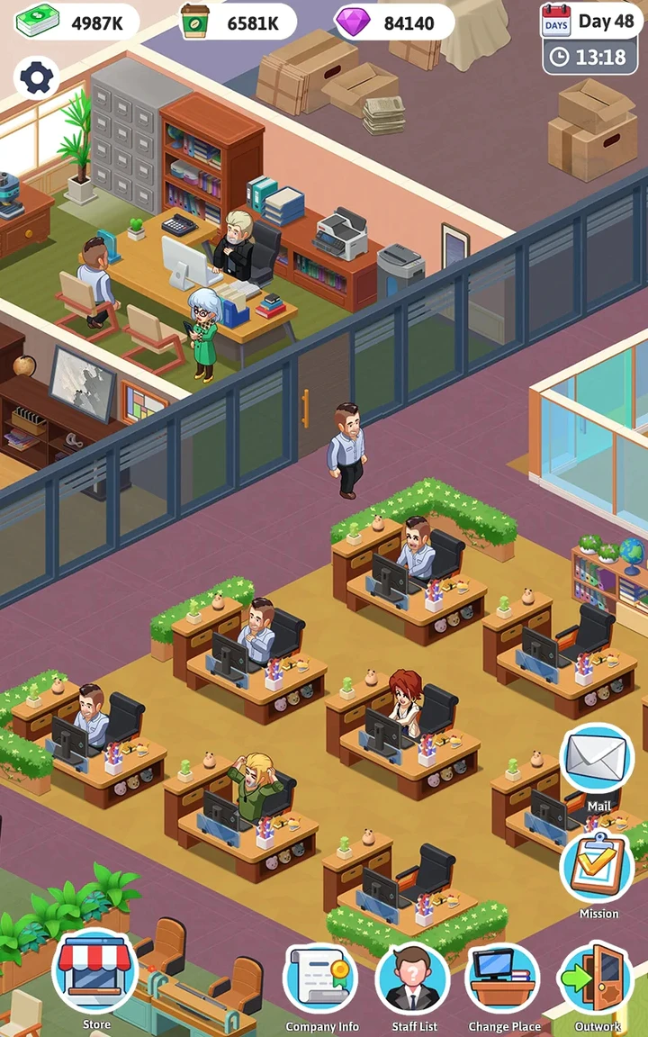 Скачать Idle Office Tycoon MOD APK v1.0.0 (Бесконечные деньги) для Android