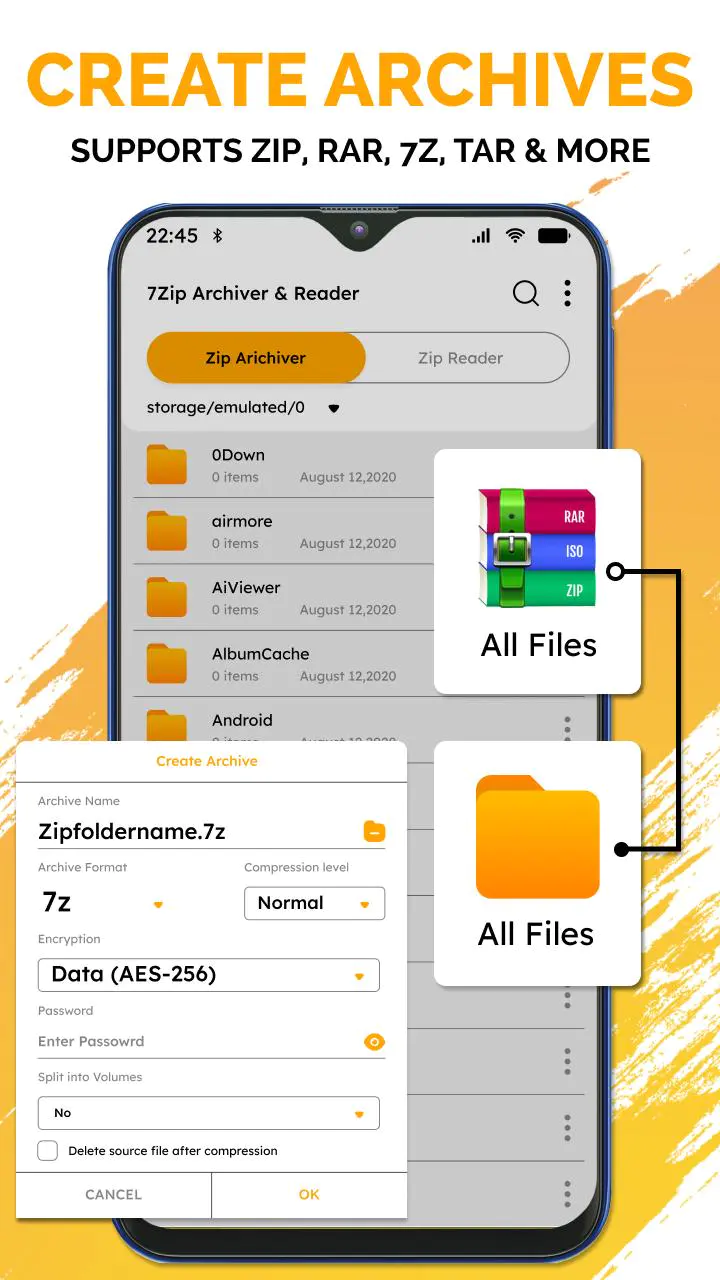 Скачать Zip RAR File Extractor MOD APK v1.0.10 для Android