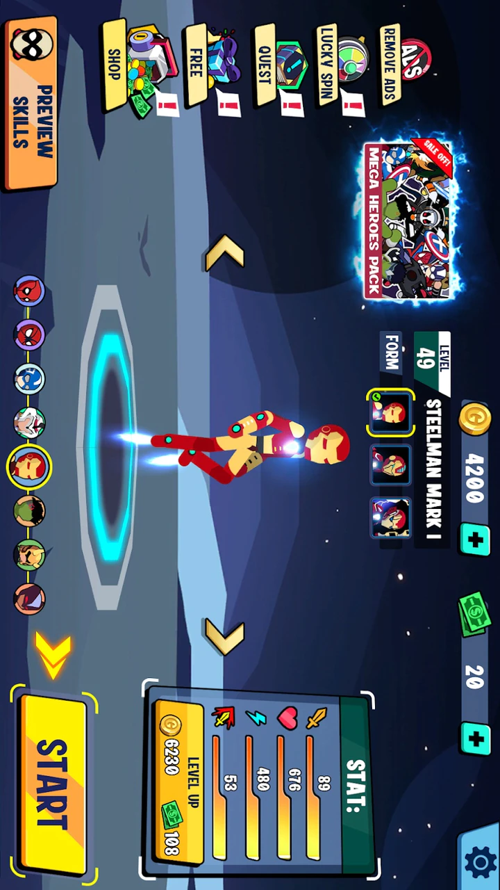 Скачать Stickman Superhero(MOD) MOD APK v0.2.8 для Android