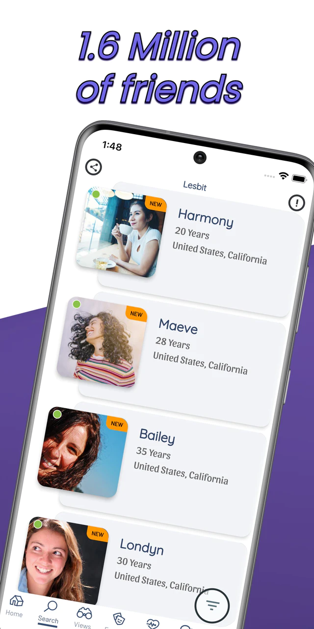 Descargar Lesbit - chat lesbianas app MOD APK v2.4.25 para Android