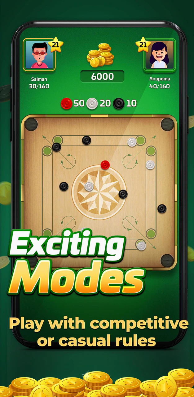 Скачать Carrom Gold: Online Board Game MOD APK v2.75 для Android