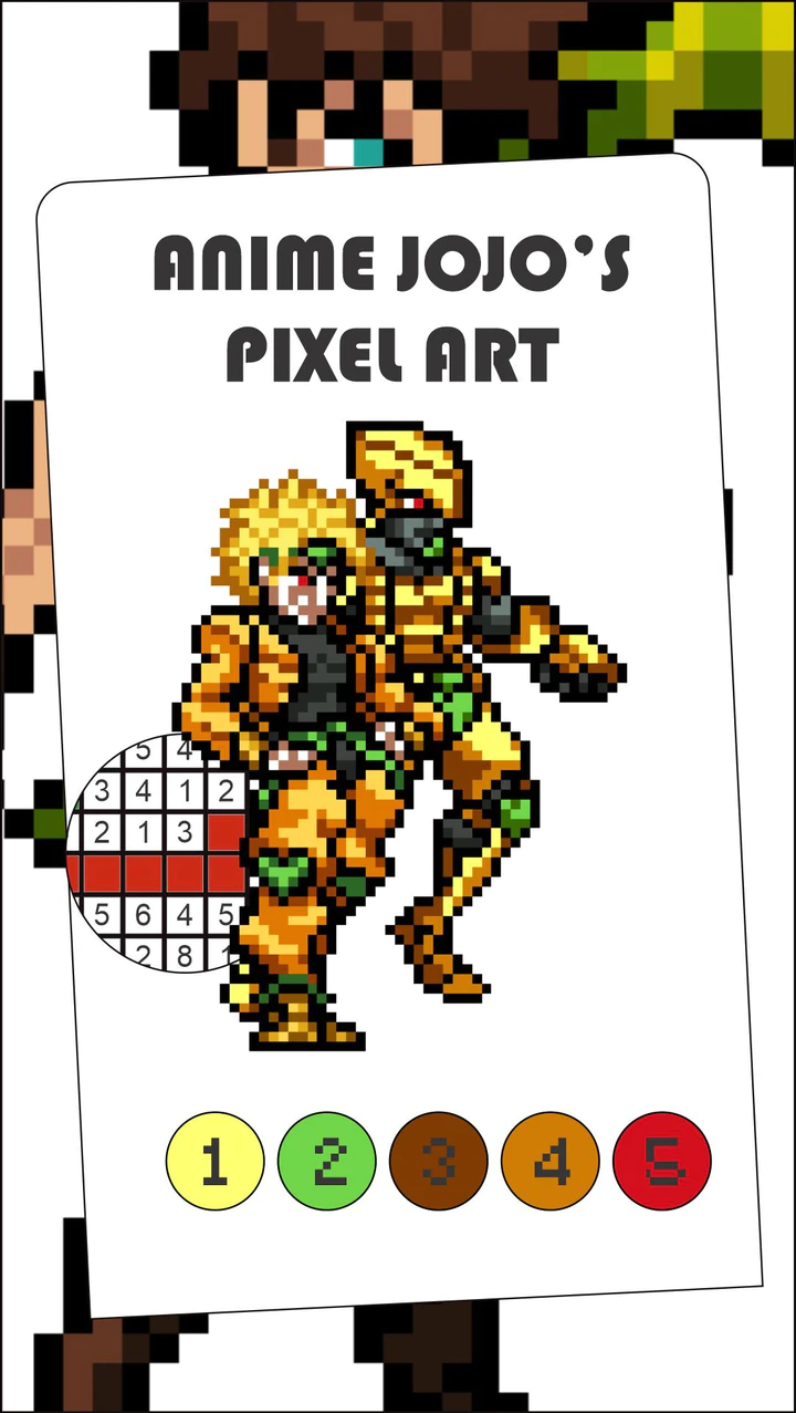 Скачать Jojo Anime Coloring Pixel Art MOD APK v1.9 для Android