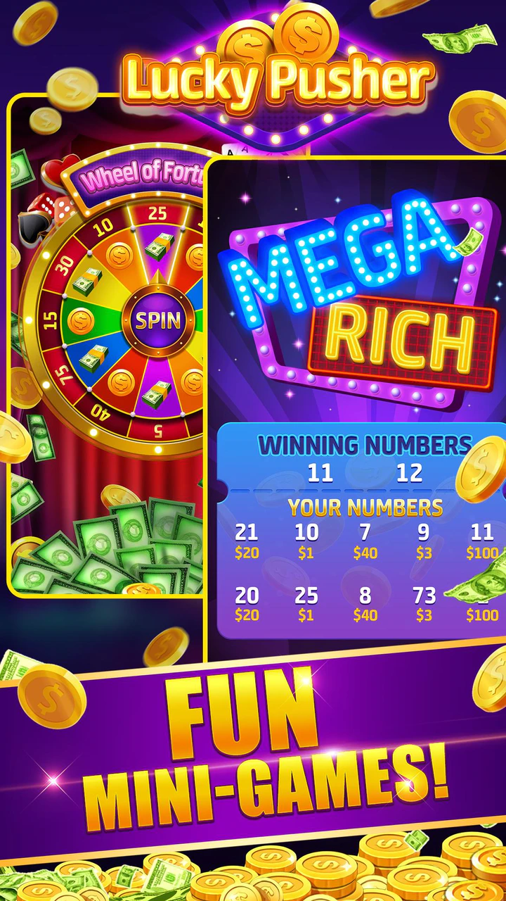 Скачать Lucky Cash Pusher Coin Games APK v2.5 для Android